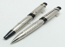 Luxury pen Honore de Balzac Roller Ballpoint Pen Pens finely lasered on the rhodiumcoated Au office school brand Writing pen3595320