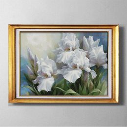 Iris scenery flower Cross Stitch kits needlework Sets embroidering Pattern Printed on fabric DMC 11CT 14CT Flowers house Series 2157