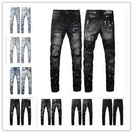 Designer-Jeans, lila, mit Sternen bestickte Patchwork-Hose für Herren und Damen, elastische Slim-Fit-Hose {Die gesendete Farbe ist die gleiche wie auf dem Foto}