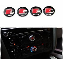 control panel knobs decorative stickers S Line Sline Logo Badge Sticker interior refit the highlight special Labelling for 6365764