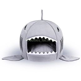 Pet Bed Cat Puppy Shark Shape Cushion Dog House Beds or Furniture Kennel Warm Pet Portable Supplies 1pcs311F