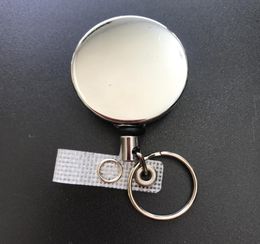 Retractable Pull Badge Reel ID Lanyard Name Tag Card Badge Holder Reels Recoil Belt Key Ring Chain Clips2285002