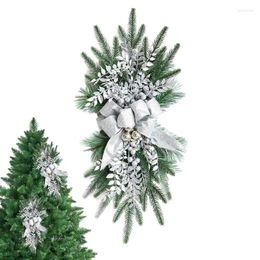 Decorative Flowers Christmas Swag Wreath Garland Staircase Wreaths Decor For Stairs Window Tree Garden Wall Porch