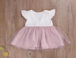 Jumpsuits 6M5Y Princess Toddler Kid Child Girl Tutu Dress Pearl Tulle Party Wedding Birthday Valentines Day Dresses For Girls4402445