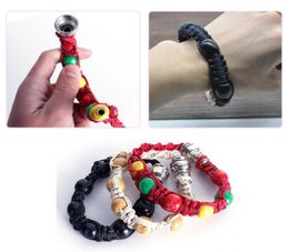 New Portable Metal Bracelet Smoke Smoking Pipe Jamaica Rasta Pipe 3 Colours Gift for both man and women c0721774788