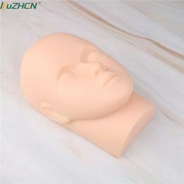 Mannequin Head Face Skin 3D Microblading Permanent Makeup Eyebrow Lip Tattoo Practise Human Head Face Skin Accessories 240304