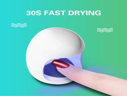 Egg Shape 3W UV LED Lamp for Nail Single Finger Lamp Nail Gel Polish Dryer Drying Machine Smart Sensor 45s 60s USB Connector5654026