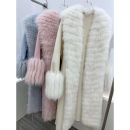 Cashmere Double-Sided Yu Xiaoxiao's Fox Medium Length Fur Women's Coat, New For Autumn And Winter 2023 6496