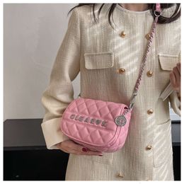 Shop Handbag Promotion Internet Celebrity Niche Design Diamond Grid Small Bag for Women 2024 New Trend Fashion Letter Chain Versatile Shoulder
