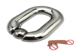 Male Heavy Duty Stainless steel Ball Scrotum Stretcher metal penis bondage Cockrings Delay ejaculation Sex Toy J14485008115