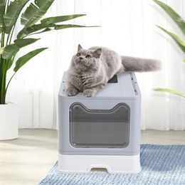 Pet Toilet Bedpan Anti Splash Cats Litter Box Cat Dog Tray With Scoop Kitten Clean Toilette Home Plastic Sand Supplies Grooming282w
