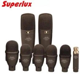 Microphones Superlux DRKF5H3 professional Drum microphone kit 8 Set Microphones