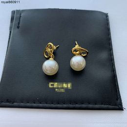 Ear Stud Earrings for Women Celi Gold Plated Earring Luxury Brand Designers Letter Exaggerate Classic Pearls Necklace Wedding Party Jewelry
