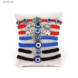 Beaded Turkish Lucky Evil Eye Bracelets For Women Handmade Braided Rope Lucky Jewelry Red Black Blue String Bracelet Friendship JewelryL24213