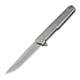 Special Offer M7718 Flipper Folding Knife 3Cr13Mov Titanium Coating Blade Stainless Steel Handle Outdoor Camping Hiking Fishing EDC Pocket Knives