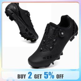 Cycling Sneaker MTB Men Sport Road Bike Boots Flat Racing Speed Sneakers Trail Mountain Bicycle Footwear Spd Pedal Cycling Shoes 240306