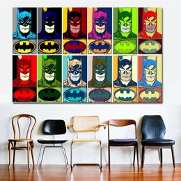 pop art superhero cartoon canvas painting for living room kids room wall art canvas prints posters unframed324A