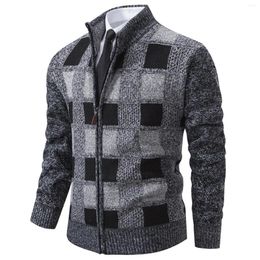 Men's Sweaters Coats Men Fleece Cardigan Sweater Jackets Long Sleeve Autumn Thick Warm Fur Wool Coat Male Knitted Jumpers