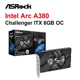 ASRock A380 Challenger ITX 6GB OC Intel A380 Graphics 6GB GDDR6 Desktop Video Card PCI-Express4.0x8 96 Bit GPU placa de video