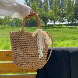 Beach Bags Grass Woven Bag for Women Ins Super Fire Handbag Spring summer Beach Fashion Versatile One Shoulder Crossbody