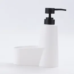 Liquid Soap Dispenser Press Bottle And Sponge Holder For Kitchen Dish Detergent Squeeze With Abs Sink