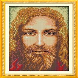 Religious figure Jesus typical western DIY handmade Cross Stitch Needlework kits Embroider Set Counted printed on canvas 14CT 11C1964