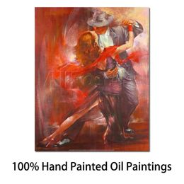 Impressionist Art Figure Oil Paintings Tango Argentino Willem Haenraets Canvas Reproduction Hand painted Modern Dancing Artwork fo297B