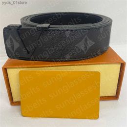 Belts Fashion buckle designer belt genuine leather big gold V letter design Highly Quality men women mens belts for L240312