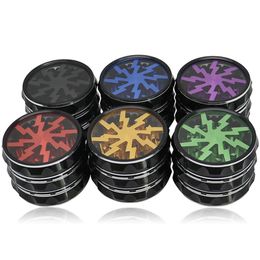 New Style 4 Layers 63mm Aluminium Alloy Tobacco Smoking Herb Grinders With Clear Top Window Lighting Tobacco Grinders