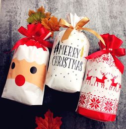 Merry Christmas Gift Bags Santa Claus Xmas Tree Packing Bags Happy New Year 2019 Christmas Candy Bags Navidad3274688