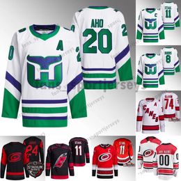 20 Sebastian Aho Reverse Retro hockey jerseys Brent Burns Andrei Svechnikov Teuvo Teravainen Michael Bunting Ron Francis Jarvis Jaccob Slavin Dmitry Orlov jerseys