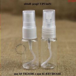 Wholesale 100pcs/lot 15ml PET Liquid Plastic Spray Bottle Women Cosmetic Atomizer Transparent Lid Small Refillable Pothood qty Xqvel