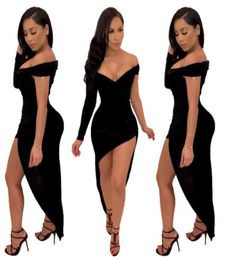 Women Dress Fashion Sexy Asymmetric Vneck Skirt Women Clothes empire sexy dress clubwear9401873