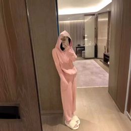 designer Mm24 Early Spring New Fashion Heavy Industry Water Diamond Letter Hooded Knitted Coat+Slimming Tight Set D3AW