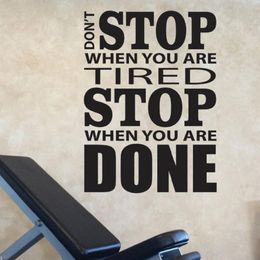 Wall Stickers Don't Stop When You Are Tired Done Decals Motivational Gym Design Fitness Sticker C13-46266U