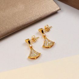 new Luxury designer Rosesgold,Silver skirts earrings nail stud earrings designer earrings for women exquisite simple fashion diamond hoop earrings lady Jewellery