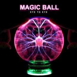 Novelty Magic Plasma Ball Light 3 4 5 6 Inch Night Light Christmas Kids Gift Glass Plasma Lamp Party Decor Table Lights 201028283e