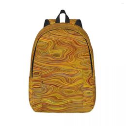 Backpack Abstract Geometric Wave Male School Student Female Large Capacity Laptop