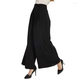 Women's Pants Women Streetwear High Waist Casual Wide Leg Long Palazzo Trousers Regular Size