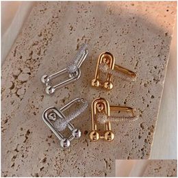 Other Dangle Earrings Pure 925 Sterling Sier Jewelry For Women Drop Chain Luxury Party Fine Costume Gold Color Delivery Findings Comp Dhplm
