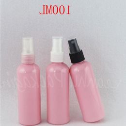 100ML Pink Plastic Bottle With Spray Pump , 100CC Empty Cosmetic Container , Cosmetic Water ( 50 PC/Lot ) Aovxh
