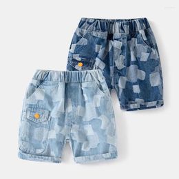 Trousers Kids Summer Fashion Denim Short Pants Baby Boys Plaid Middle Children Casual Jeans Shorts Clothing For 2-6Y