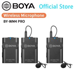 Microphones BOYA BYWM4 PRO Wireless Microphone Condenser Lavalier lapel Microphone Mic for PC Xiaomi Huawei DSLRs iPhone Android Smartphone