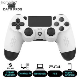 Game Controllers Joysticks DATA FROG Wireless Game Controller For PS4 Console Double Vibration Gamepad For PC Joystick For Ps4 remote control L24312