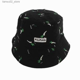 Wide Brim Hats Bucket Hats Panama Bucket Hat Men Women Summer Banana Print Yellow Bob Hip Hop Gorros Fishing Fisherman Cap Q240312