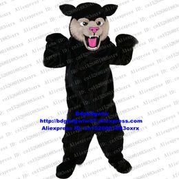 Mascot Costumes Long Fur Felis Siestris Cat Black Panther Leopard Pard Mascot Costume Character Ceremonial Comedy Performance Zx522