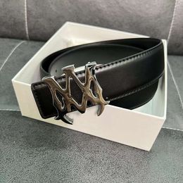 Designer Belt Brand Solid Truck Driver Mens Belt Buckle Amari Fashion Classic Belts Pin Buckle Amirl AM IRI Belts Buckle Casual AM Width AM2 Luxury with Box Gift 3477