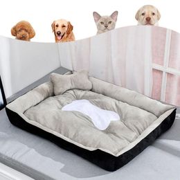 Kennels & Pens Super Soft Sofa Dog Beds Waterproof Bottom Fleece Warm Bed For Plus Size Pet Cat Winter Accessories172U