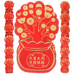 Gift Wrap 16 Pcs Creative Tree-shaped Red Envelopes For Year And Bags Wallet R Calendar