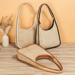 Beach Bags Summer Niche Design Straw Woven Bag Versatile and Fashionable Women's Single Shoulder Tote with Large Capacity Handheld Vacation